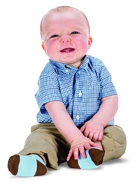 A cute button-up boys’ shirt is only $14.99 at Marshalls, with cute pants from T.J. Maxx at $19.99 and socks part of a six-pack for $4.99 at T.J. Maxx.