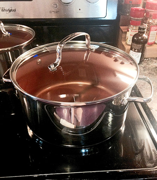 5.5 Quart Stockpot from the Ming Tsai NuWave Ceramic-Nonstick Induction-Ready 7-Piece Wow Cook Set